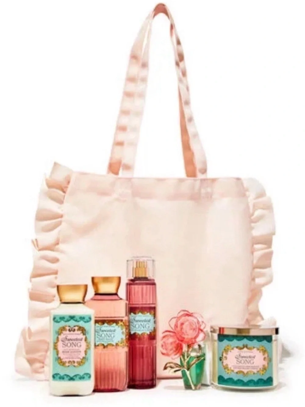 Bath & Body Works SWEETEST SONG 7 Piece Gift Set With Large Tote NEW